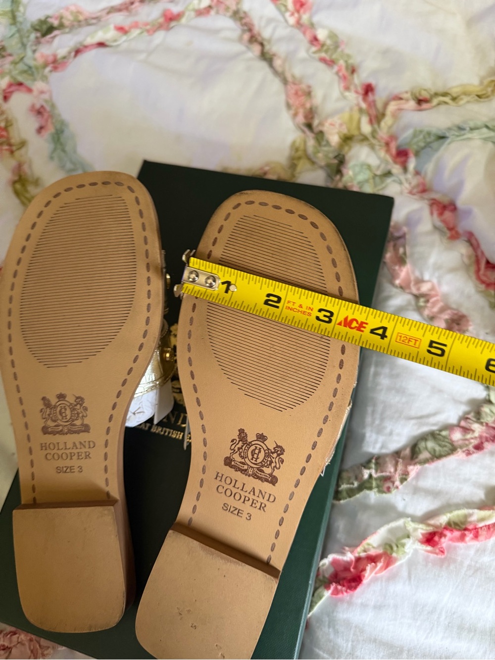Holland Cooper monogram hold croc sandals with original box - Picture 6 of 11